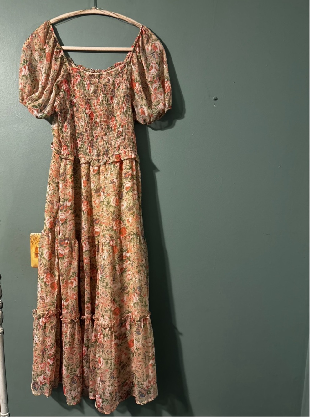 Hayden LA Cottagecore Beautiful Floral Tiered Dress Size Small with liner